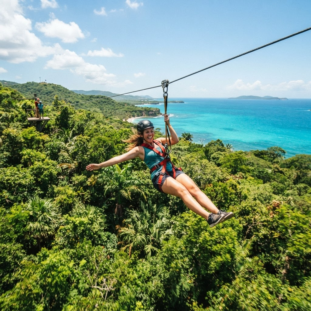 Zipline Adventure: Monkey and sloth